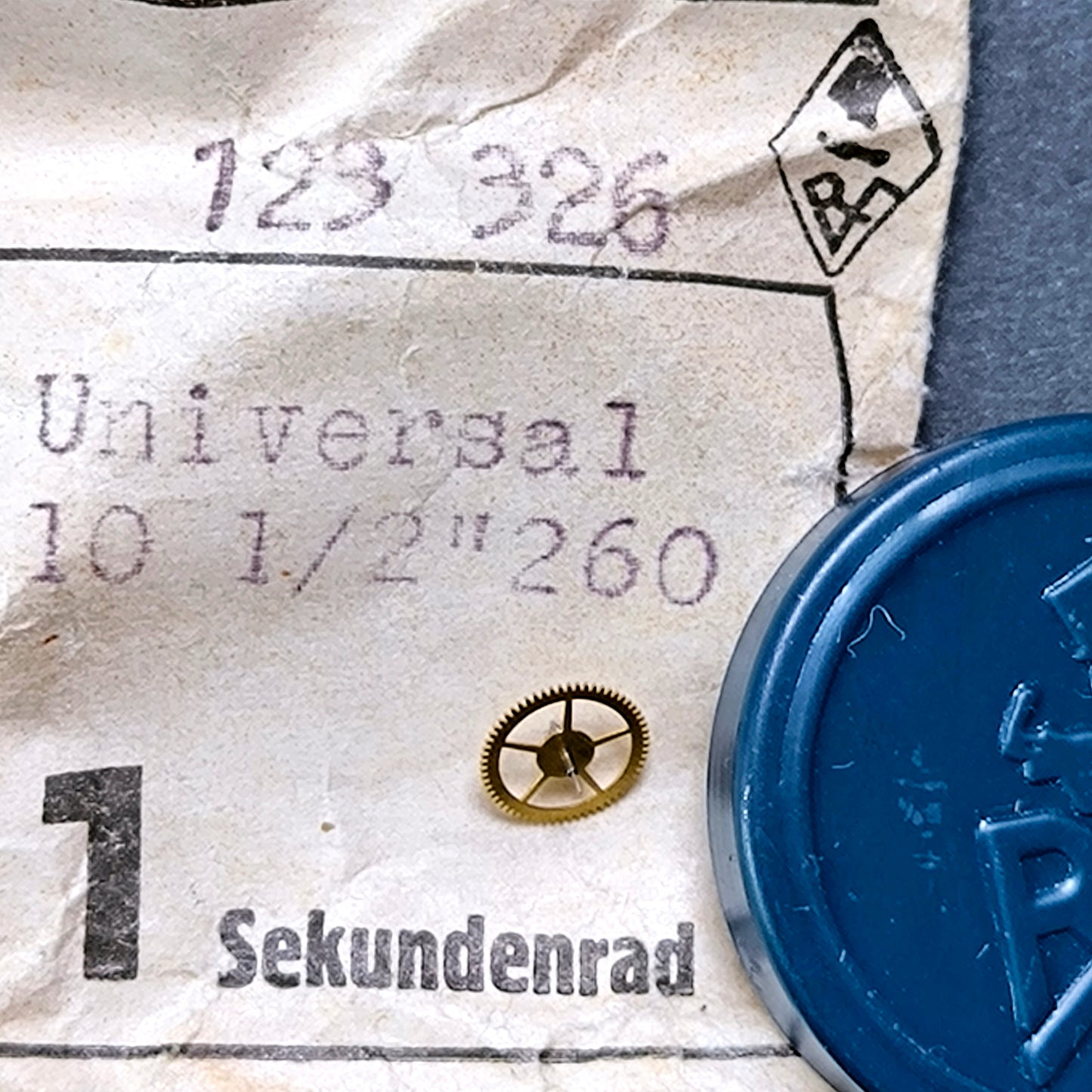 Universal - Cal. 260 - Part. 224 - Sekundenrad / Fourth Wheel - NOS - Vintage