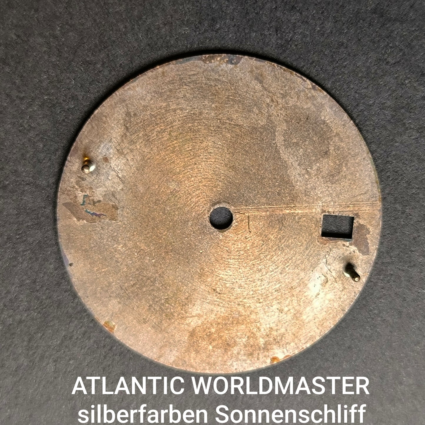 Atlantik Worldmaster Automatic - NOS - Zifferblatt - Silbern/Schwarz/Rot/Sonnenrelief - D = 28,0mm - Eta Cal. 2824-2