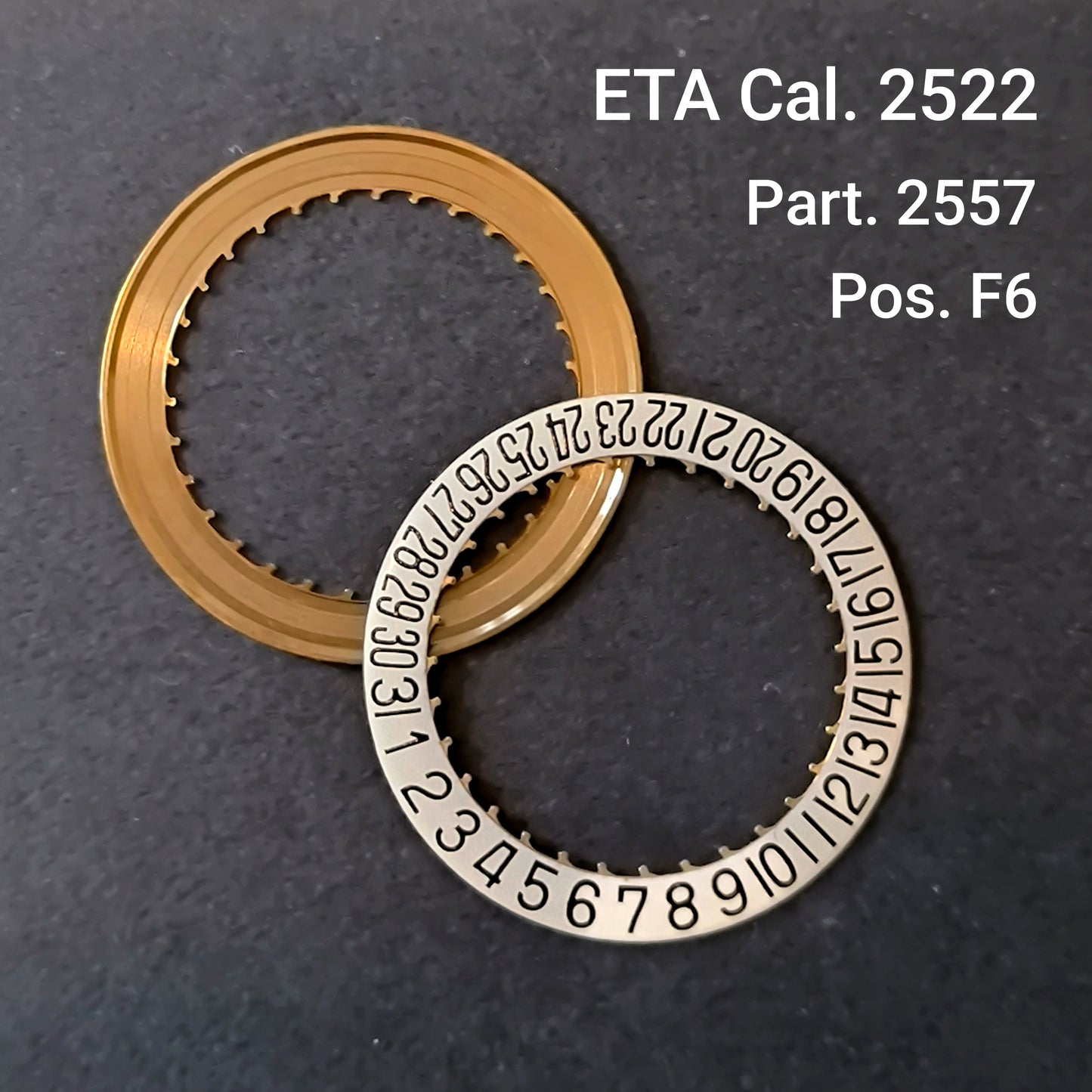ETA Cal. 2522 - Datumscheibe / Date Disc - Pos. 6 - Part. Nr. 2557 - NOS - Vintage
