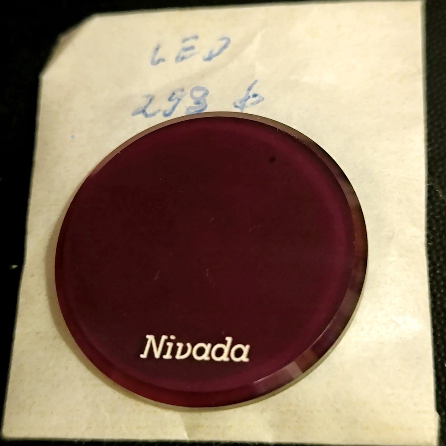 LED - NOS Uhrglas in Rot - Nivada - Druck in Weiss - Durchmesser 295