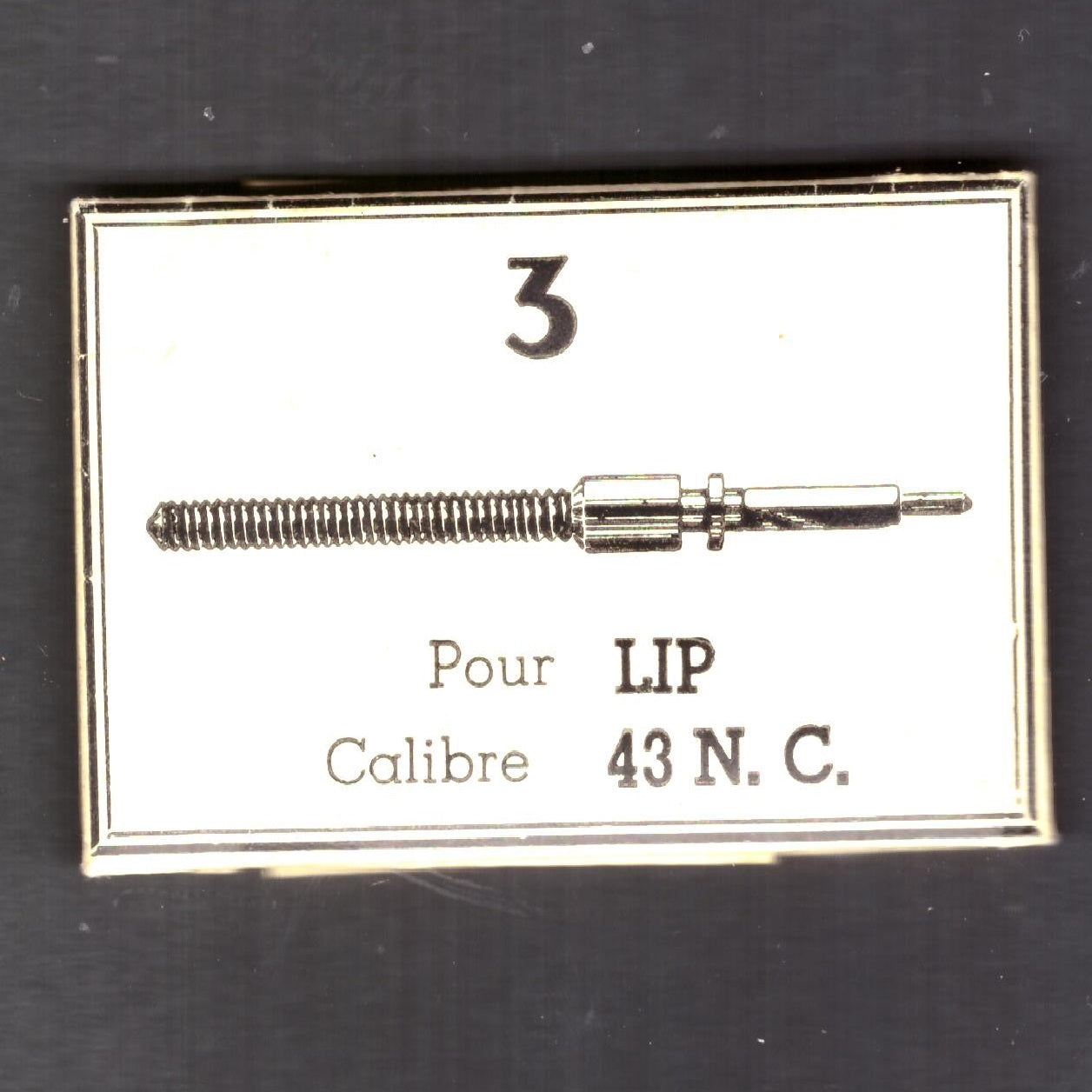 LIP - Cal.43N.C. - Part. 401 - Aufzugwelle / Winding Stem - NOS - Vintage