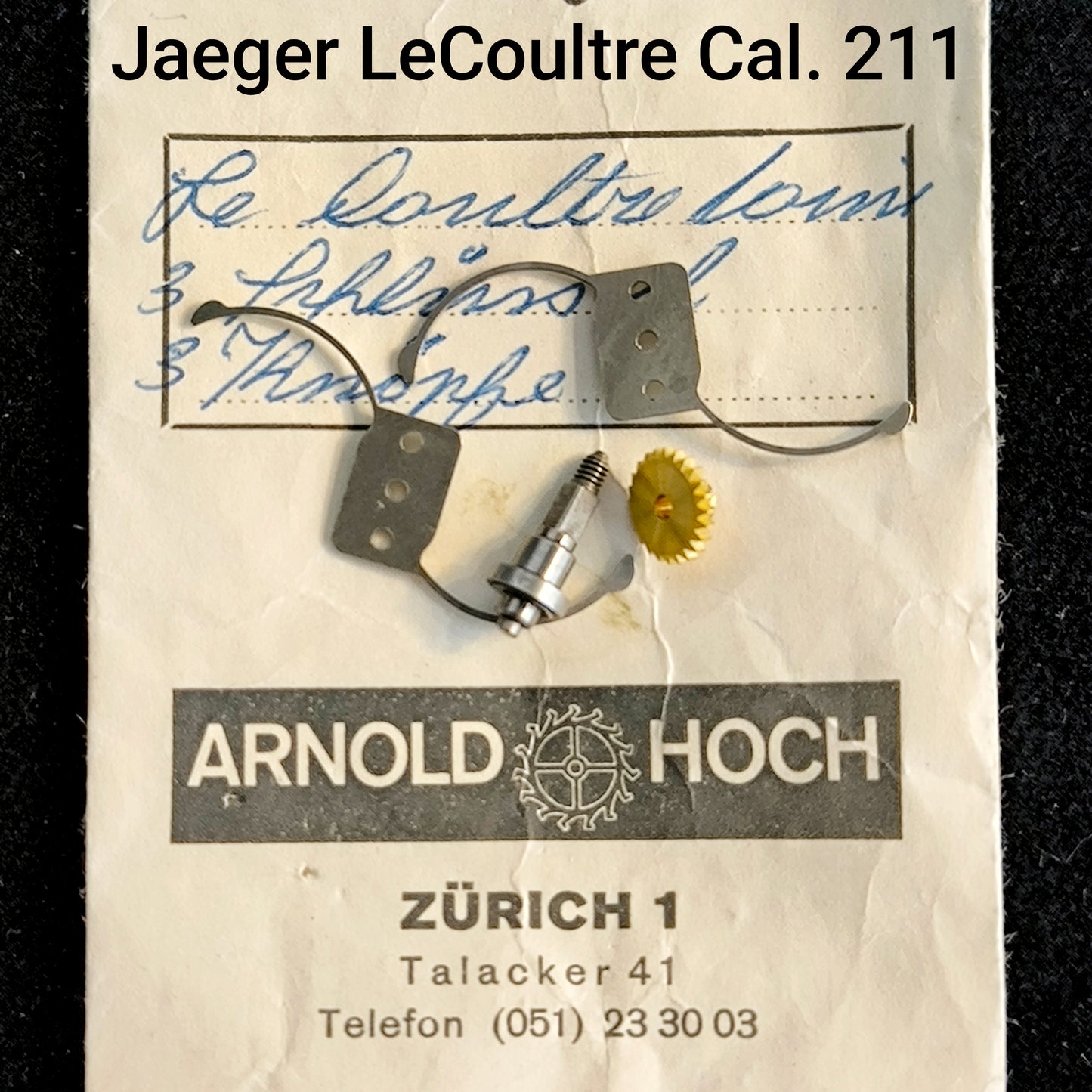 Jaeger LeCoultre - Cal. 211 - Federkern (Wecker) / Barrel Arbor (Alarm) - NOS - Vintage - Part Nr. 7197