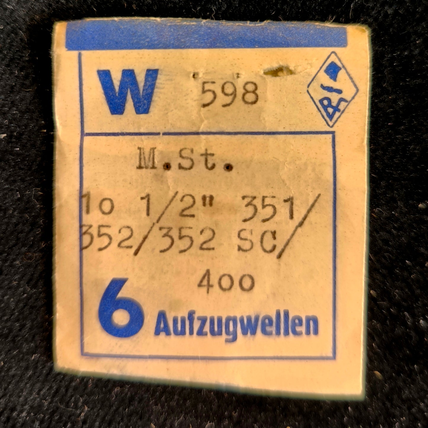 MST - Roamer - Medana - Cal. 351 = ident. Cal. 352 & Cal. 400 - Aufzugwelle / Winding Stem - NOS - Vintage - Nr. 401
