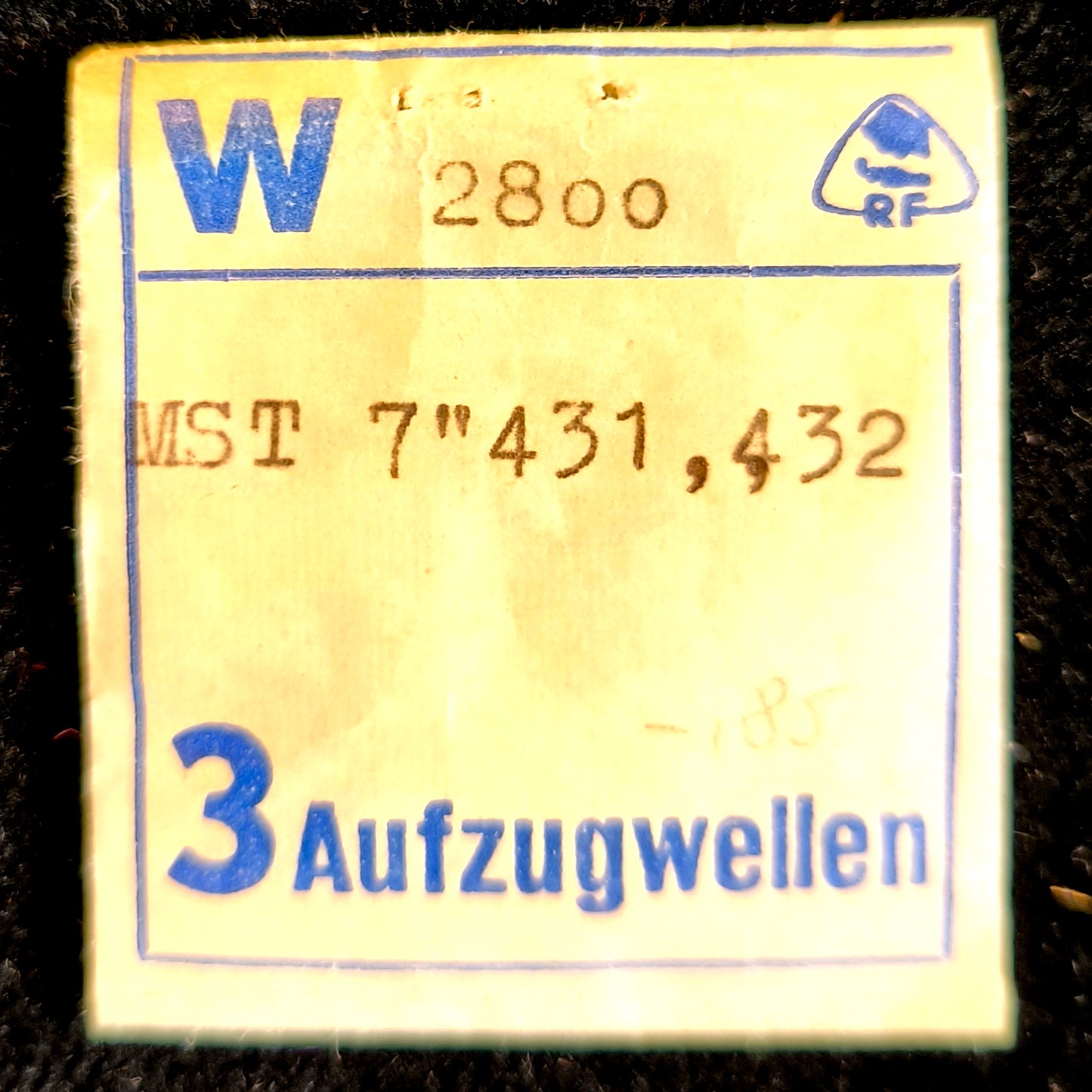 MST - ROAMER - Medana - Cal. 431 = ident. Cal. 432 - Aufzugwelle / Winding Stem - NOS - Vintage - Nr. 401