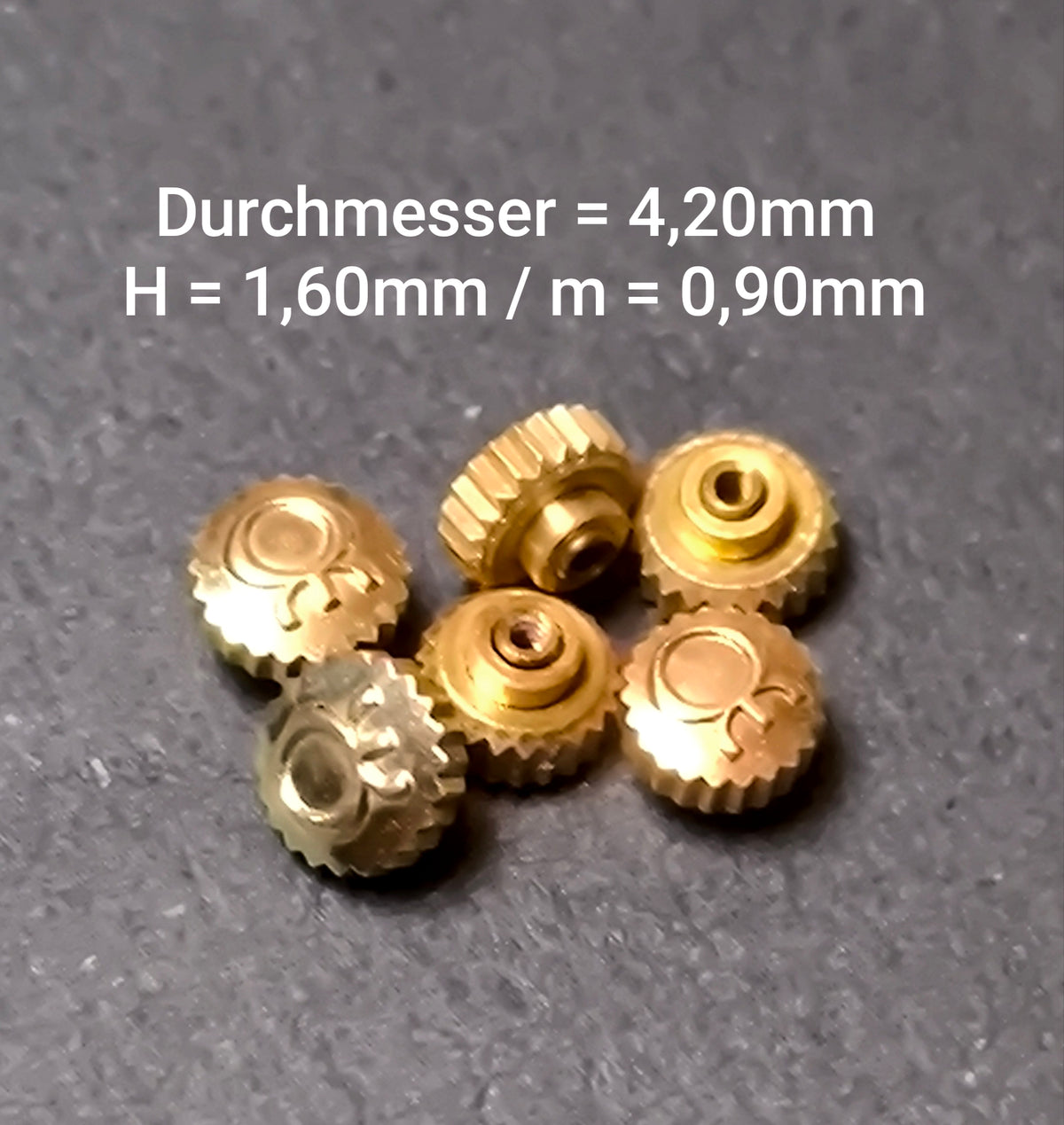 MILUS - KRONE / Crown - NOS - Vintage - Dbl gelbgolden - Durchmesser 4,2mm