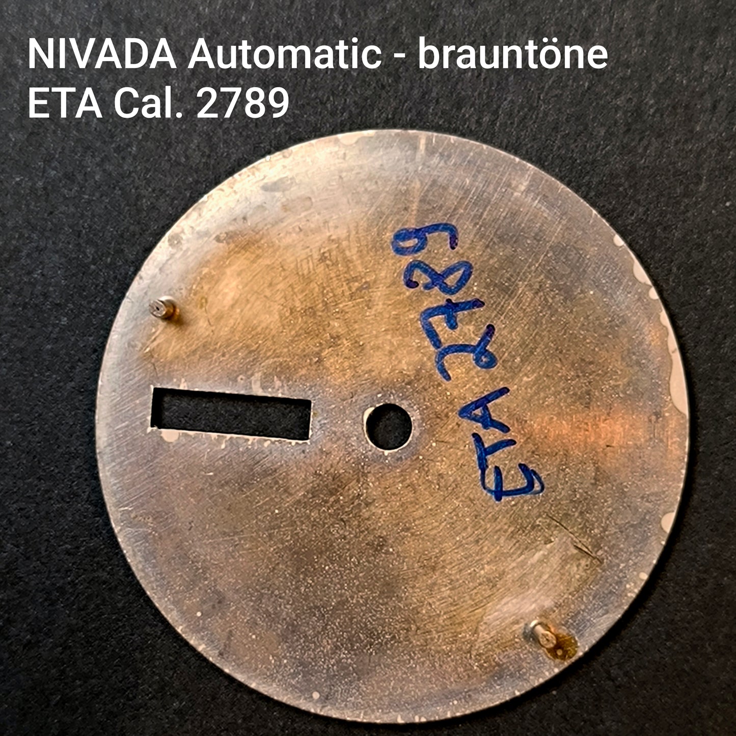NIVADA AUTOMATIC - ZIFFERBLATT / DIAL - ETA Cal. 2789 - Brauntöne Verlauf ins Dunkle- NOS - Vintage