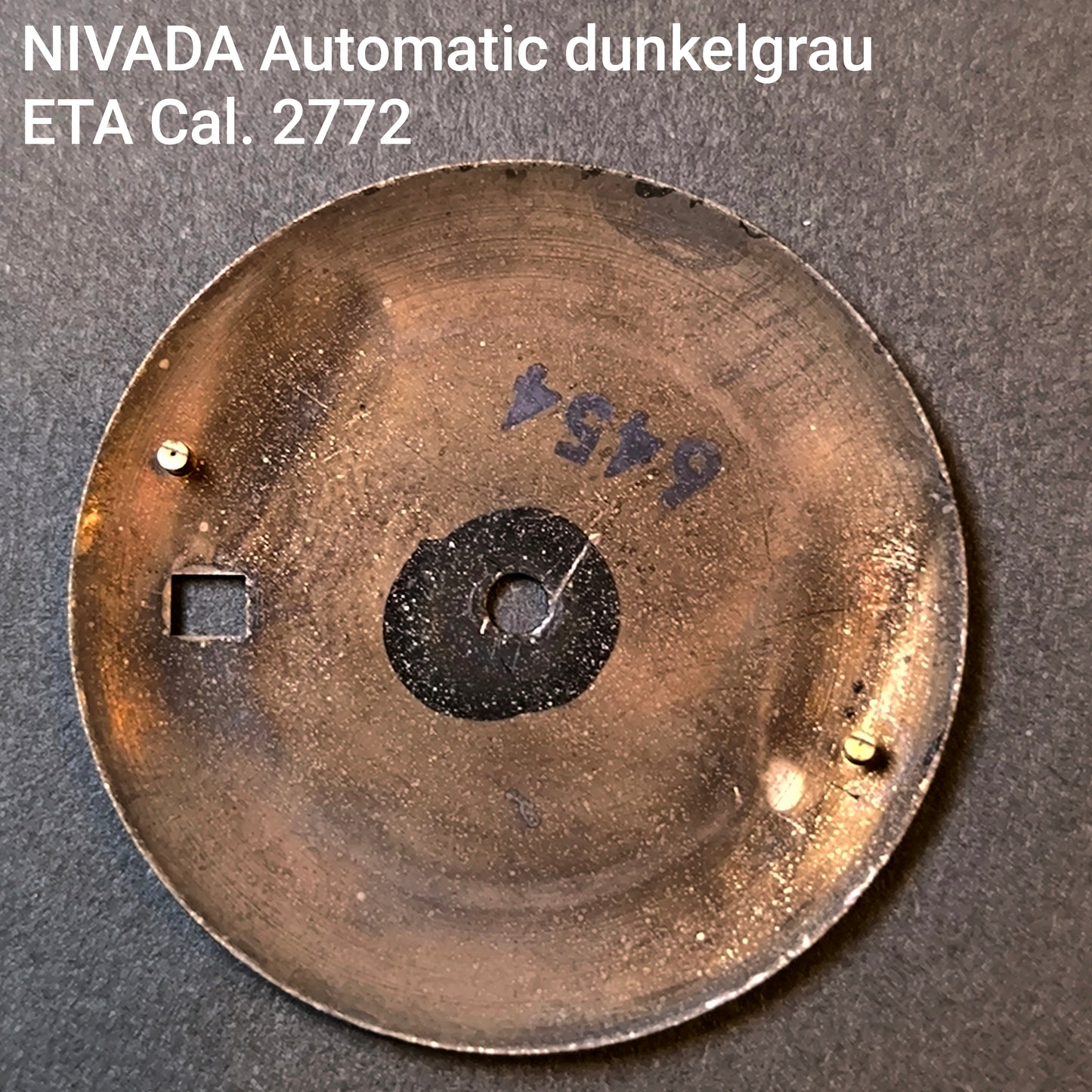 NIVADA AUTOMATIC - ZIFFERBLATT / DIAL - ETA Cal. 2772 - in schwarz/graubraun - NOS - Vintage