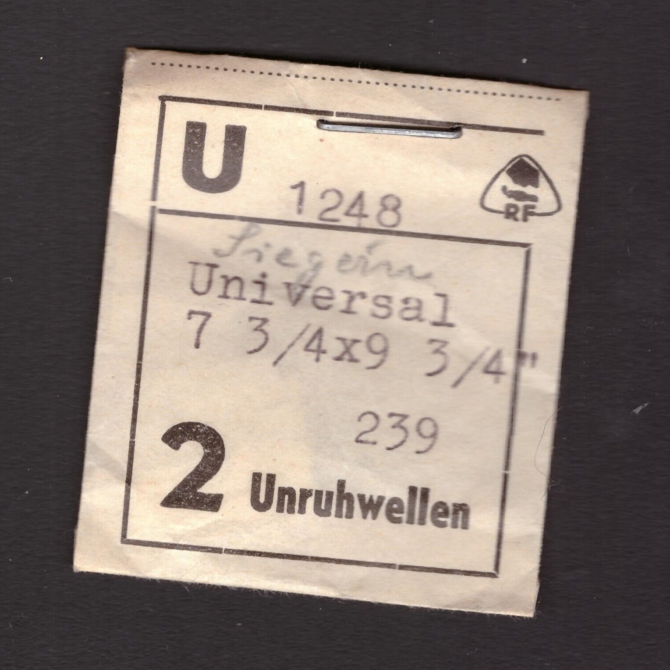 Universal - Cal. 239 - Part. 723 - Unruhwelle / Balance Staff - NOS - Vintage