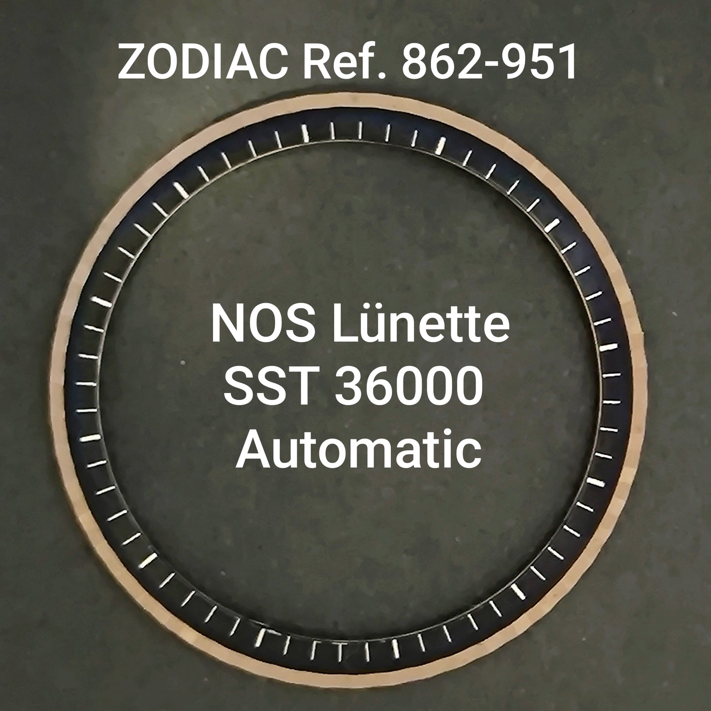 ZODIAC - orig. Lünettenring / Lünette - NOS - Vintage - Ref. 862-951