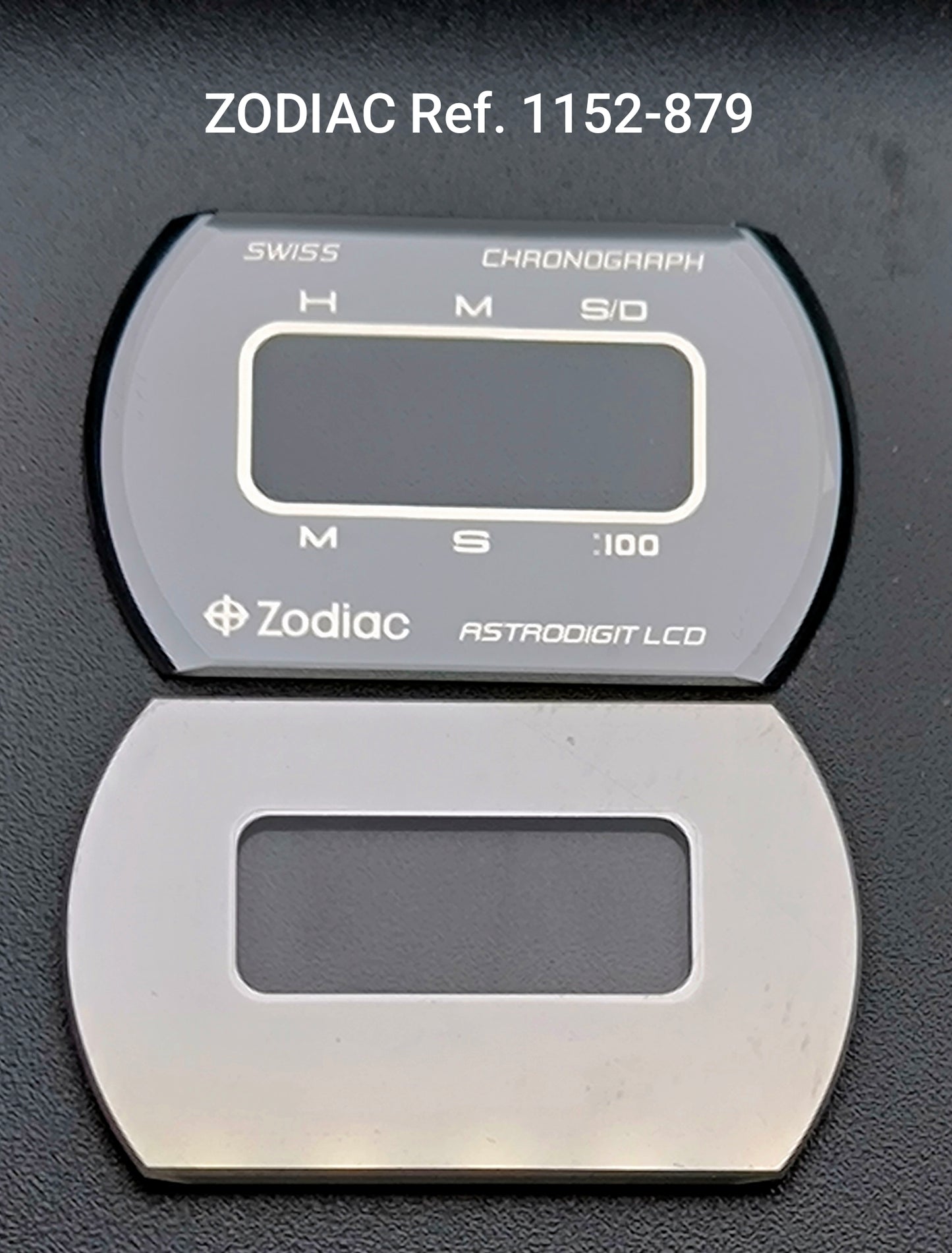ZODIAC Astrodigit LCD Chronograph - orig. NOS mineral Uhrglas - Vintage - Ref. 1152-879 - Digital