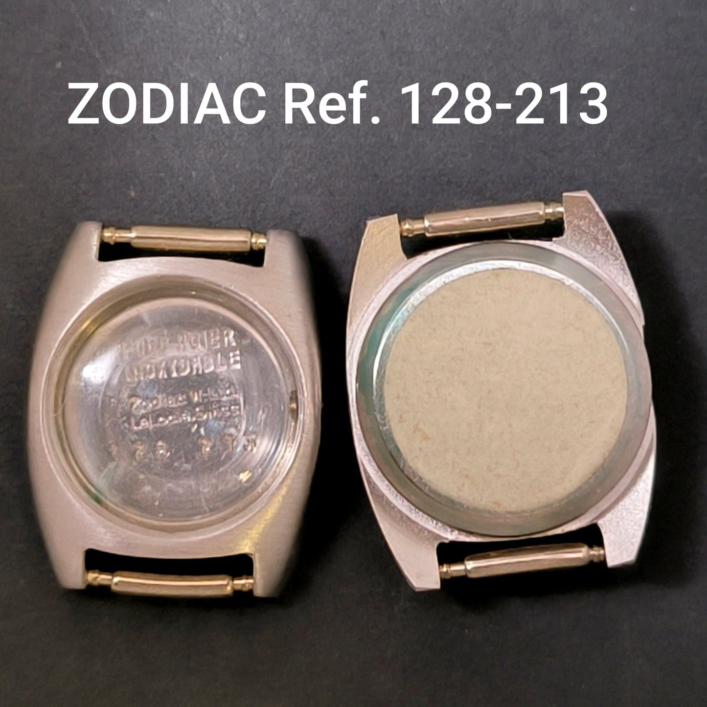 ZODIAC - Vintage NOS - orig. Gehäuse & Glas - Stahl & Plexi - Ref. 128-213