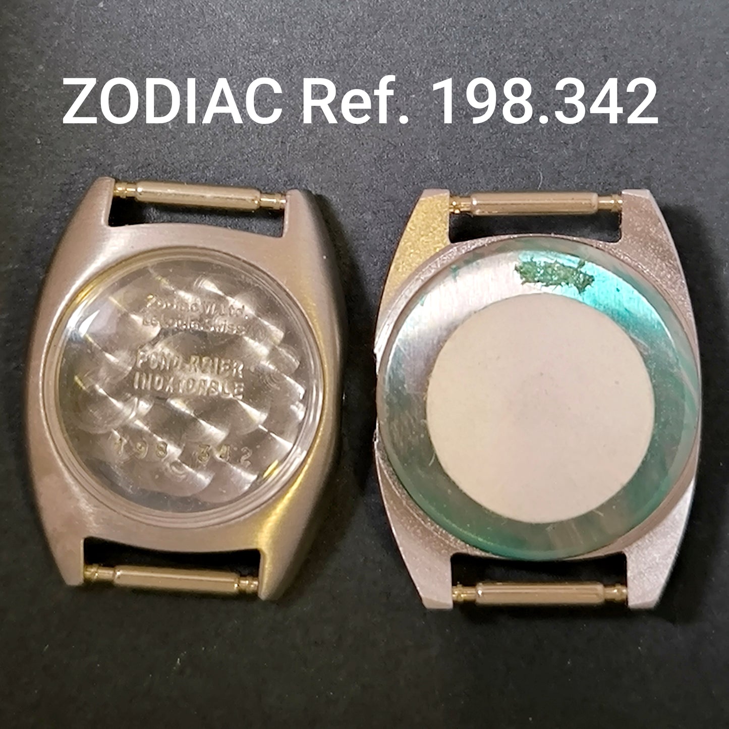 ZODIAC - Vintage NOS - orig. Gehäuse & Glas - Stahl & Plexi - Ref. 198-342