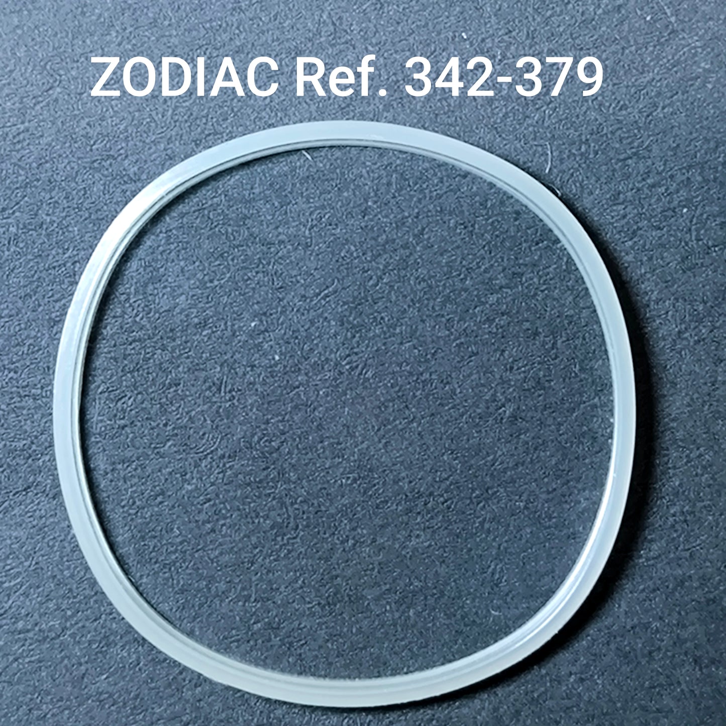 ZODIAC - orig. NOS Mineral Uhrglas Ballenform mit orig. L-Dichtung - Vintage - Ref. 342-379