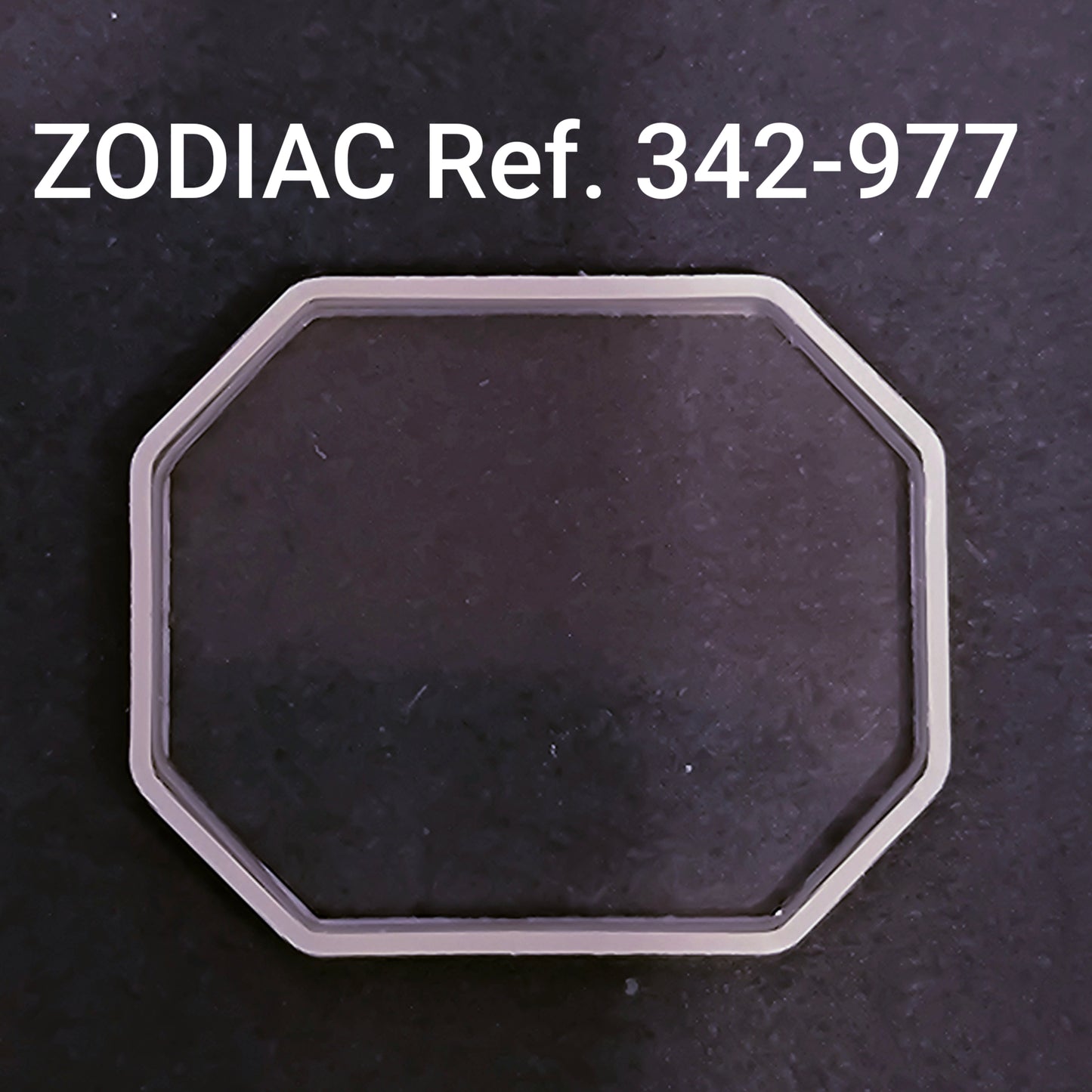 ZODIAC - orig. NOS Vintage Mineral Uhrglas mit Dichtung - Ref. 342-977