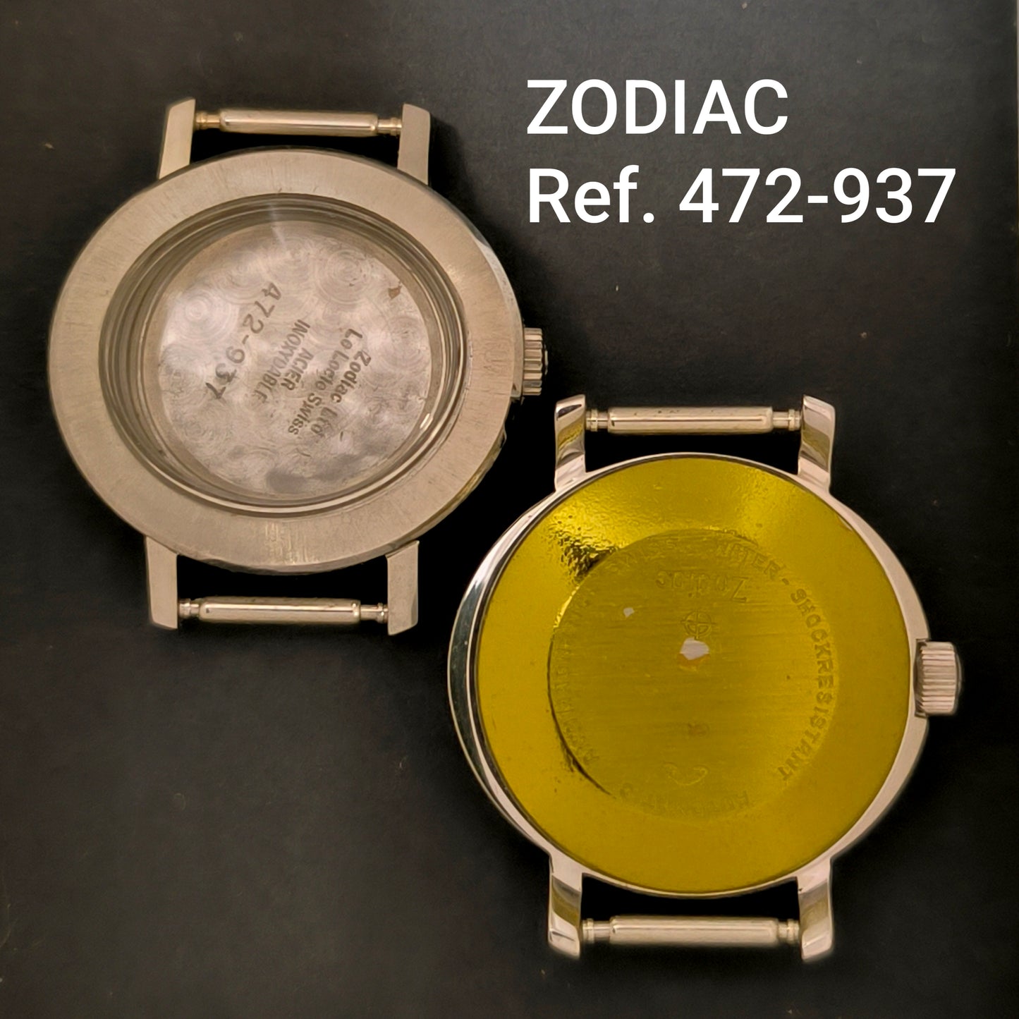 ZODIAC - Vintage NOS - orig. Gehäuse, Krone & Glas - Stahl - Ref. 472-937