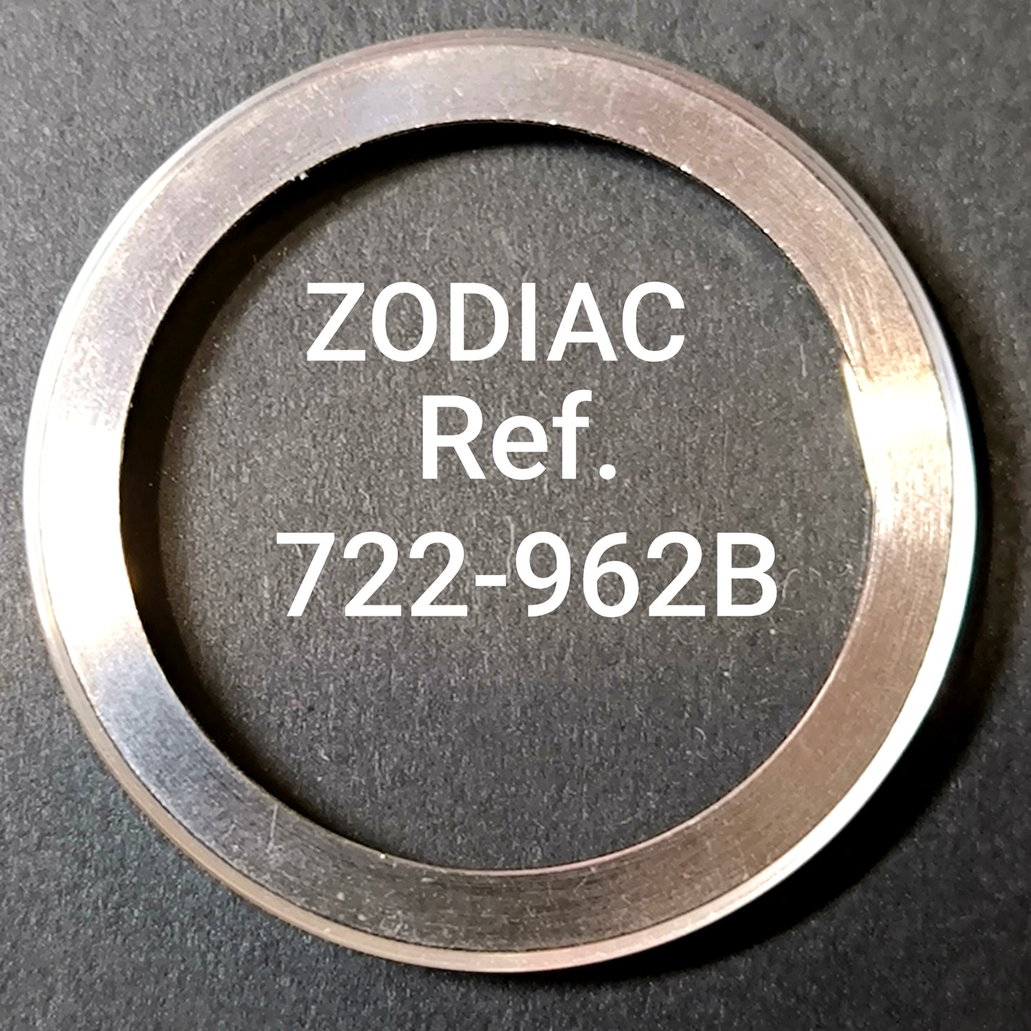 ZODIAC - orig. NOS Uhrglas - Vintage - Ref. 722-962B - mit ATC Spannring breit & bedruckt