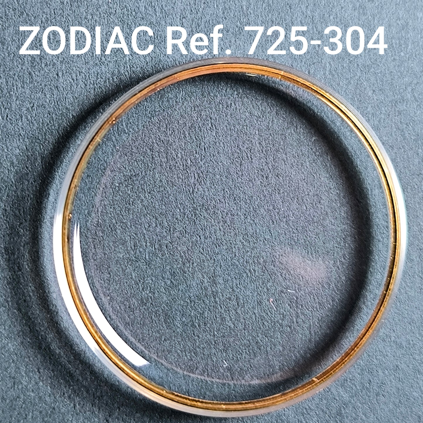 ZODIAC - orig. NOS Uhrglas - Vintage - Ref. 725-304 - mit revidierten ATG Spannring