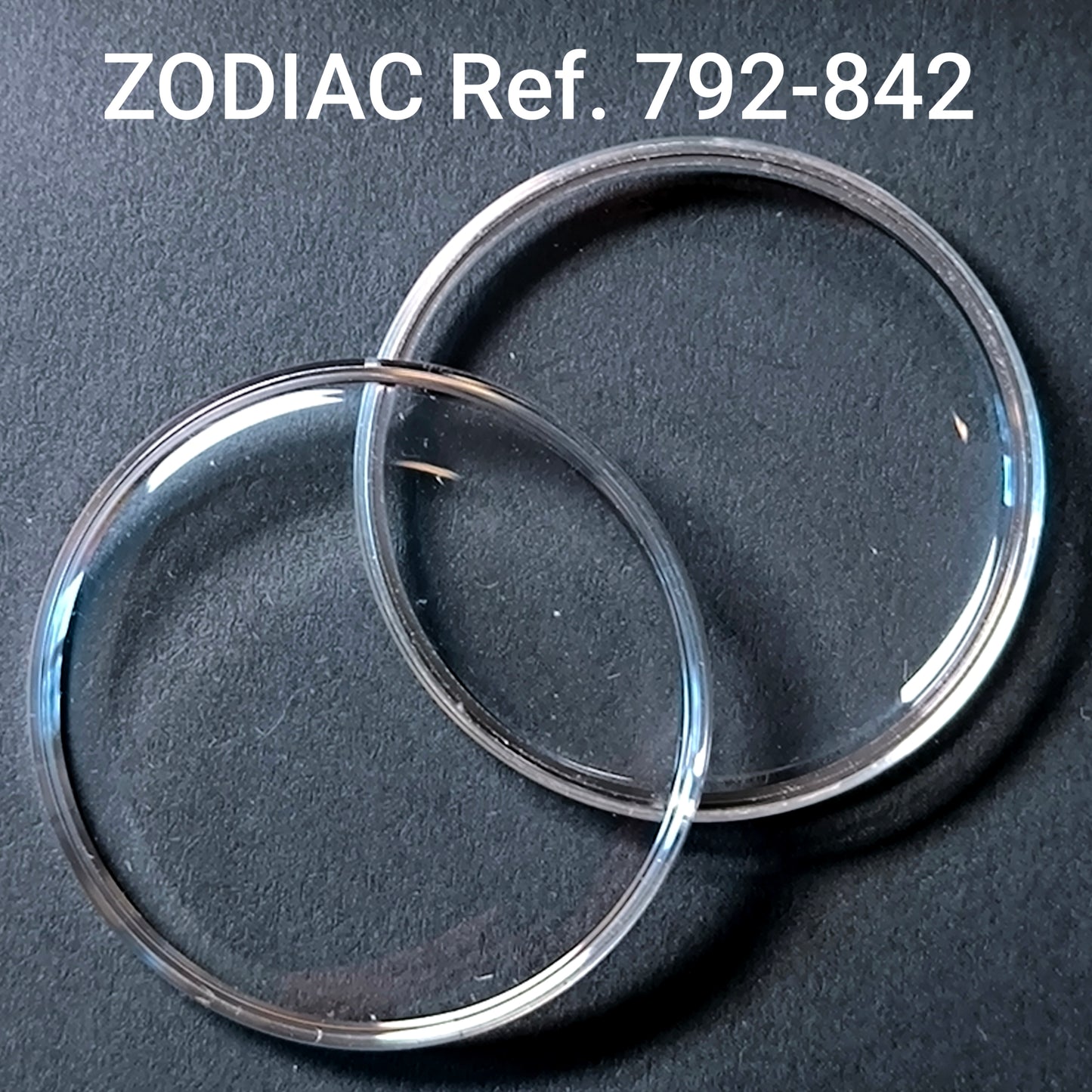ZODIAC - orig. NOS ATC Uhrglas - Vintage - Hermetic Chronograph Ref. 792-842