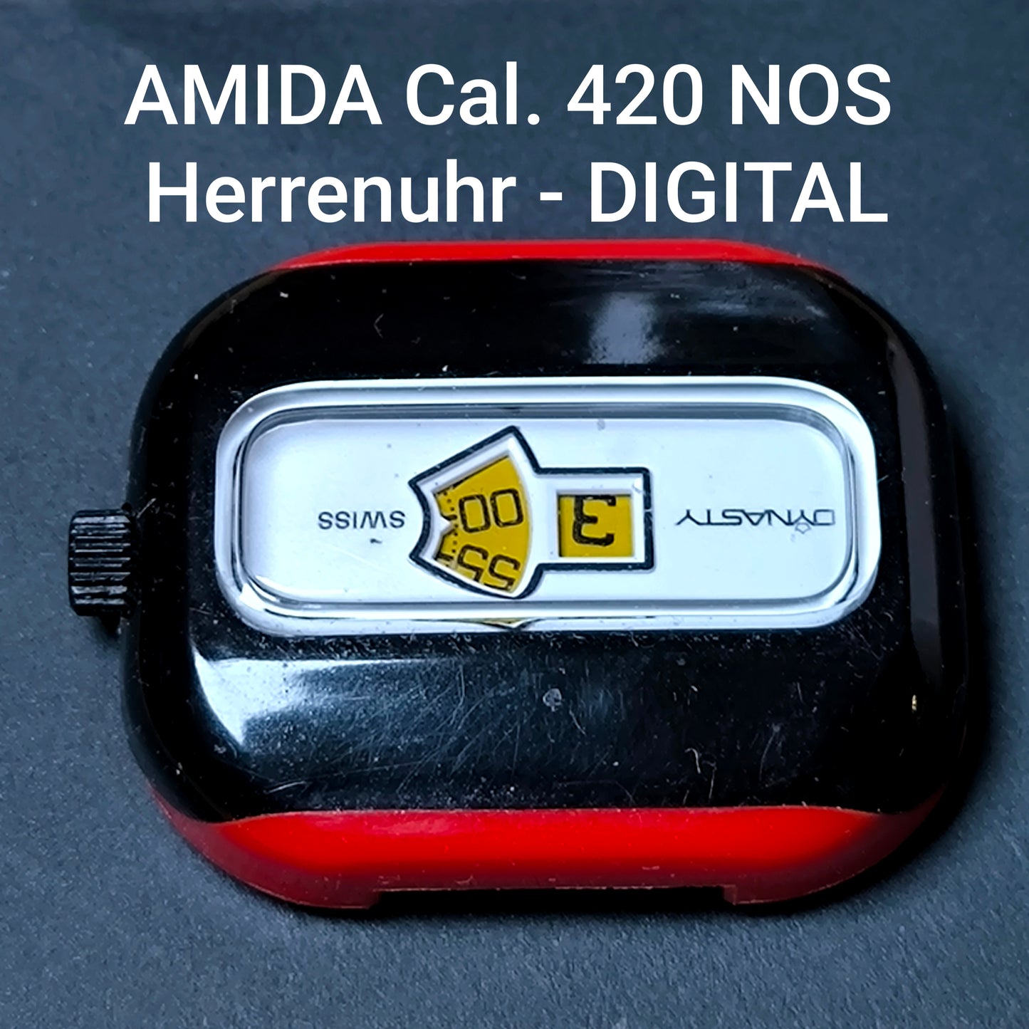 Amida Digital - NOS - Herrenuhr - Uhrwerk Cal. 420 - Vintage