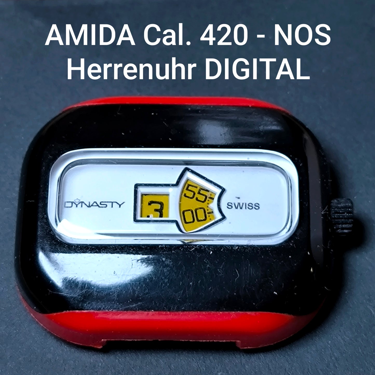 Amida Digital - NOS - Herrenuhr - Uhrwerk Cal. 420 - Vintage