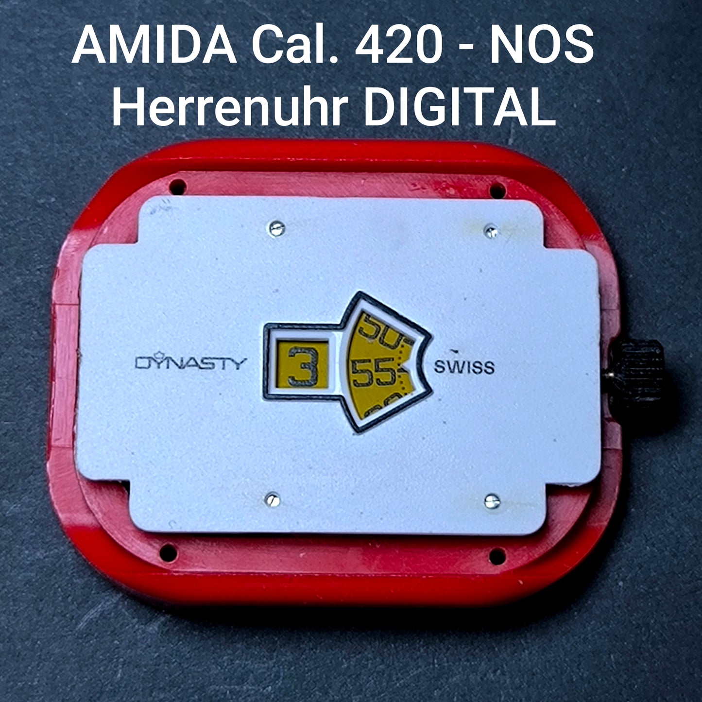 Amida Digital - NOS - Herrenuhr - Uhrwerk Cal. 420 - Vintage