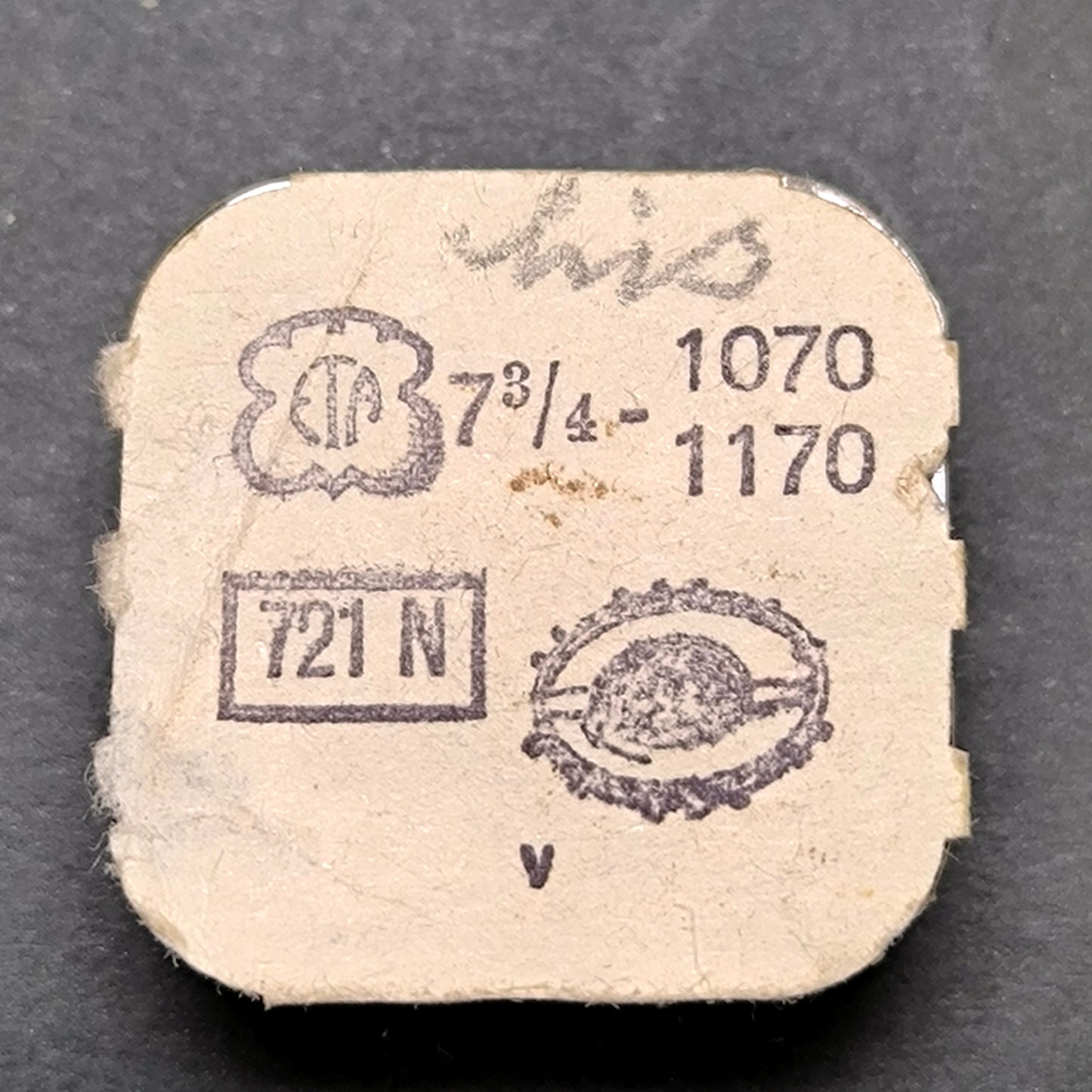 ETA - Unruh Komplett - NOS - Cal. 1070 ident. = Cal. 1170 - Part. 721
