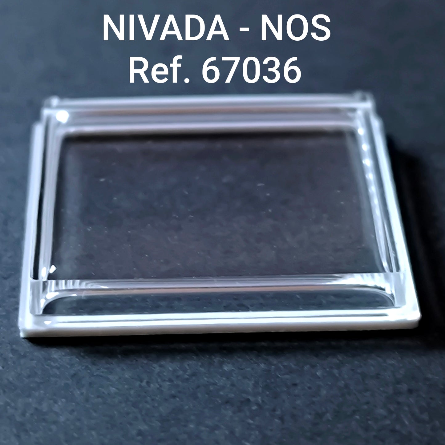 NIVADA - Plexi GLAS & Dichtung - Sonderform - Ref. 67036 - NOS - Vintage