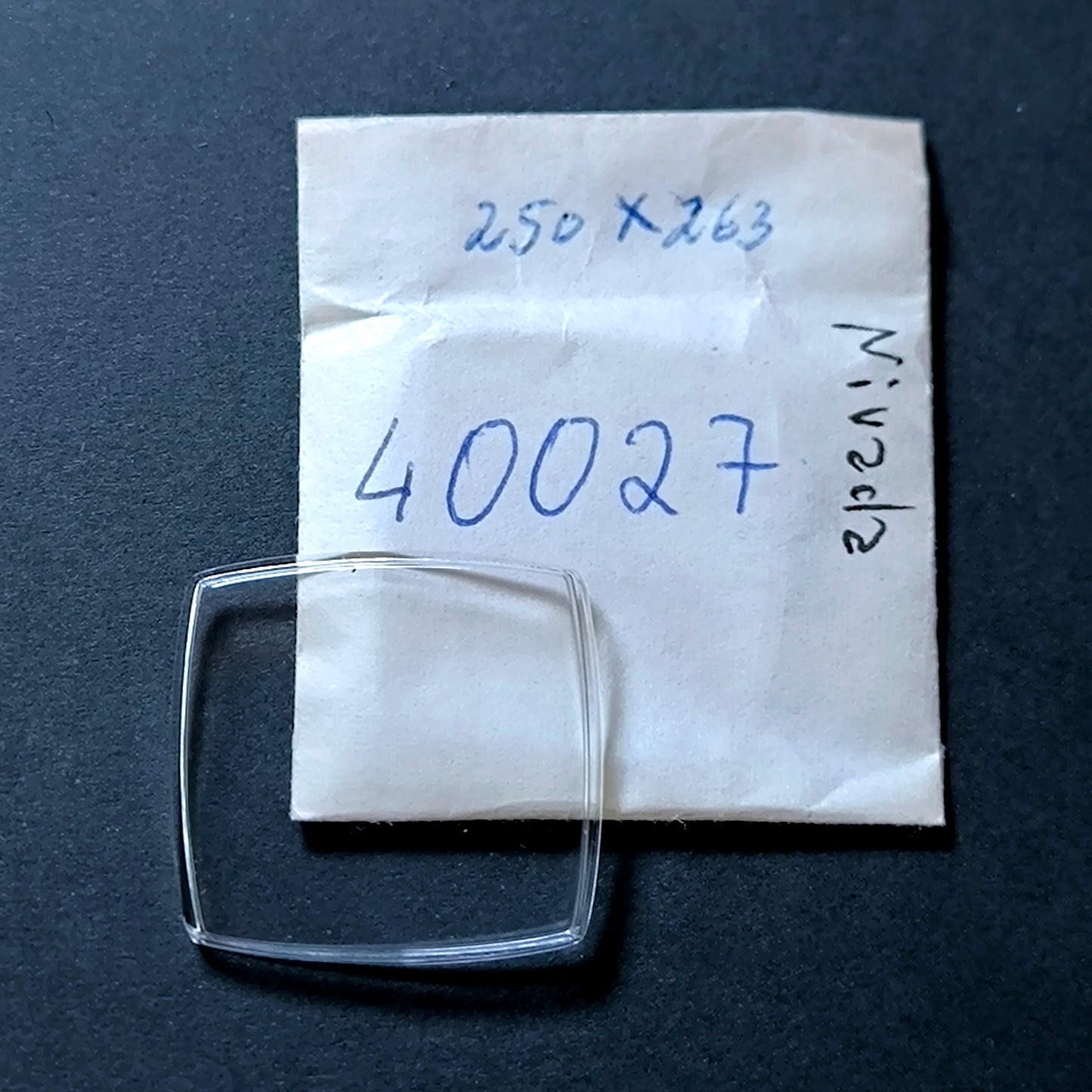 NIVADA - Plexi GLAS - Sonderform - Ref. 40027 - NOS - Vintage