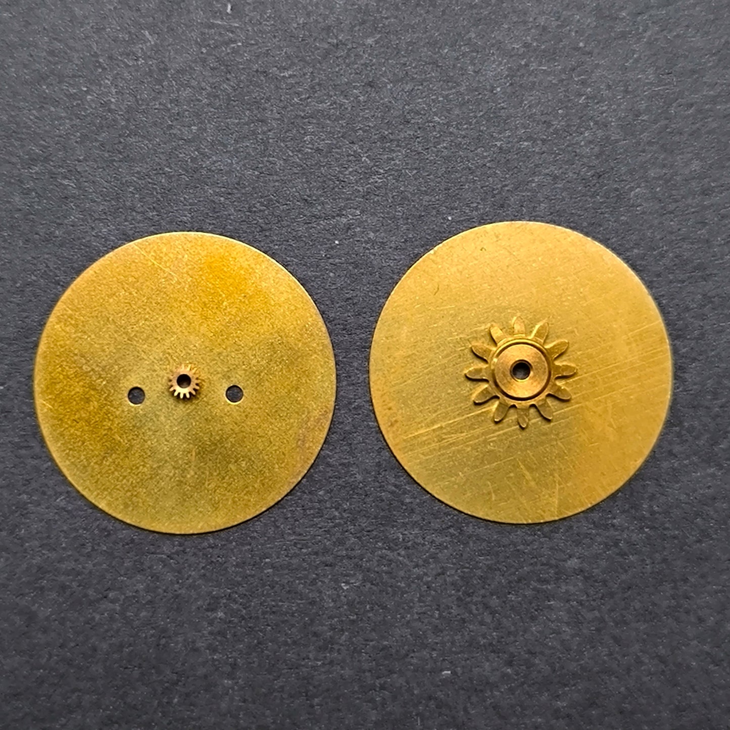 Amida Digital - Minutenscheibe & Stundenscheibe - NOS - AMIDA Cal. 420, 425, 435, 4350 ... - Golden & Schwarz