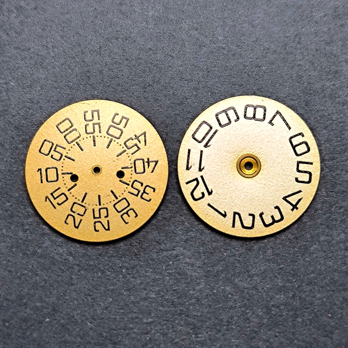 Amida Digital - Minutenscheibe & Stundenscheibe - NOS - AMIDA Cal. 420, 425, 435, 4350 ... - Golden & Schwarz