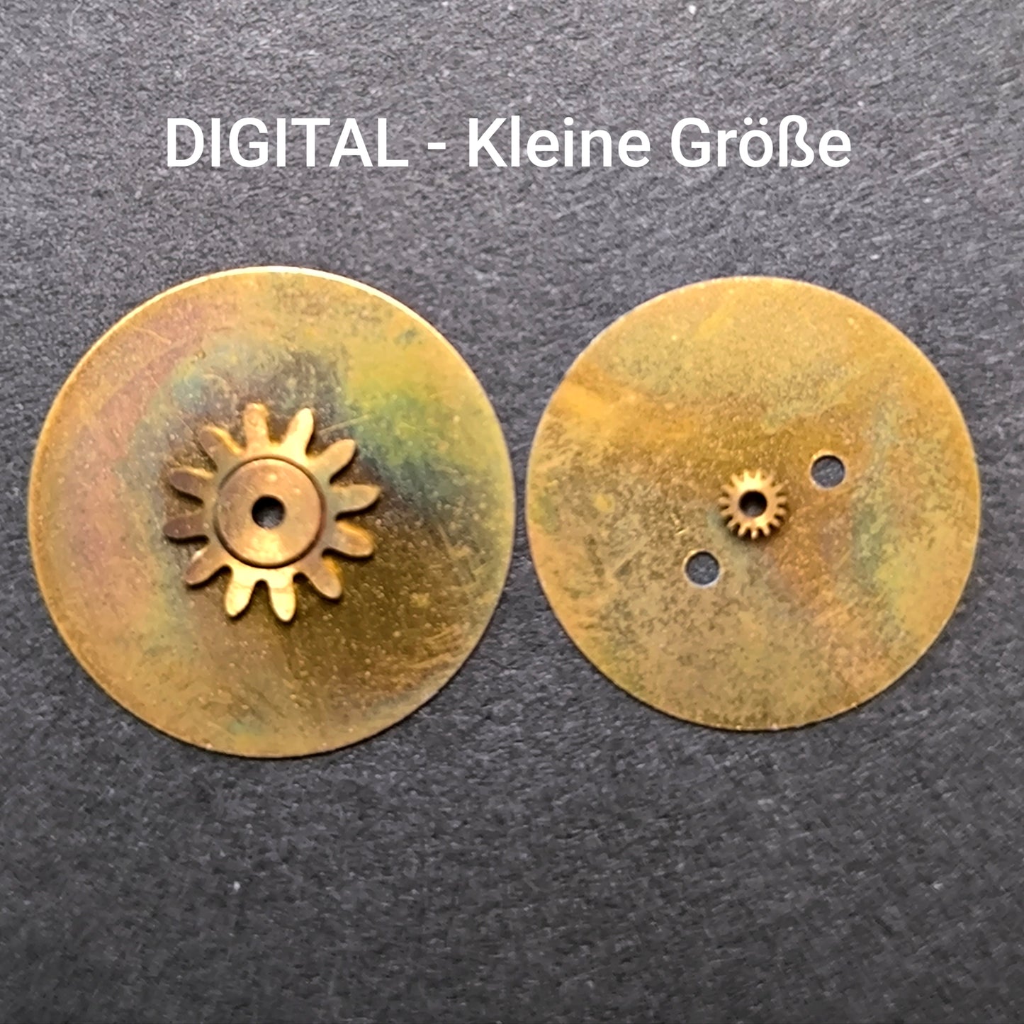 Amida Digital - Minutenscheibe & Stundenscheibe - kleine Variante - NOS - AMIDA Cal. 420, 425, 435, 4350 ... - Blau & Weiß