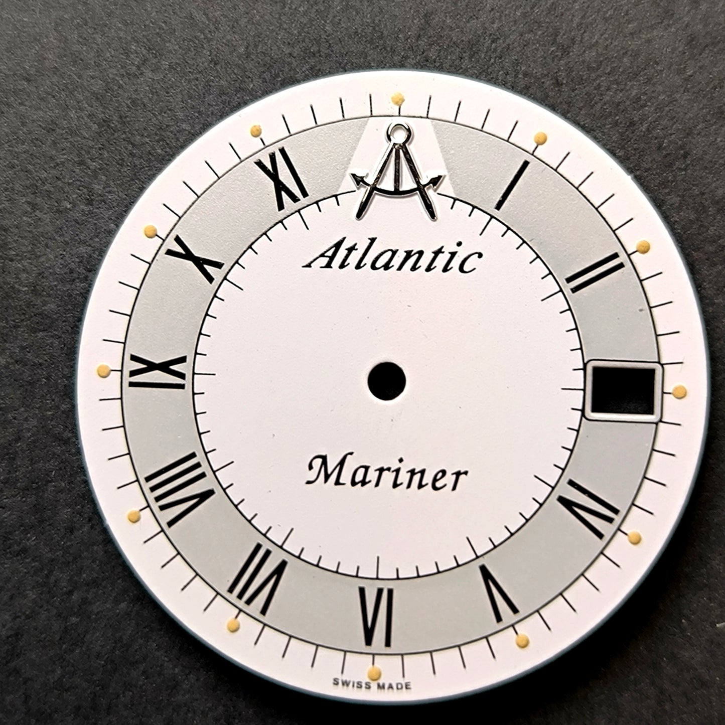 Atlantik Mariner - NOS - Zifferblatt - Weiß mit römischen Ziffern - D = 27,5mm - Eta Cal. 2824-2 (Kopie)