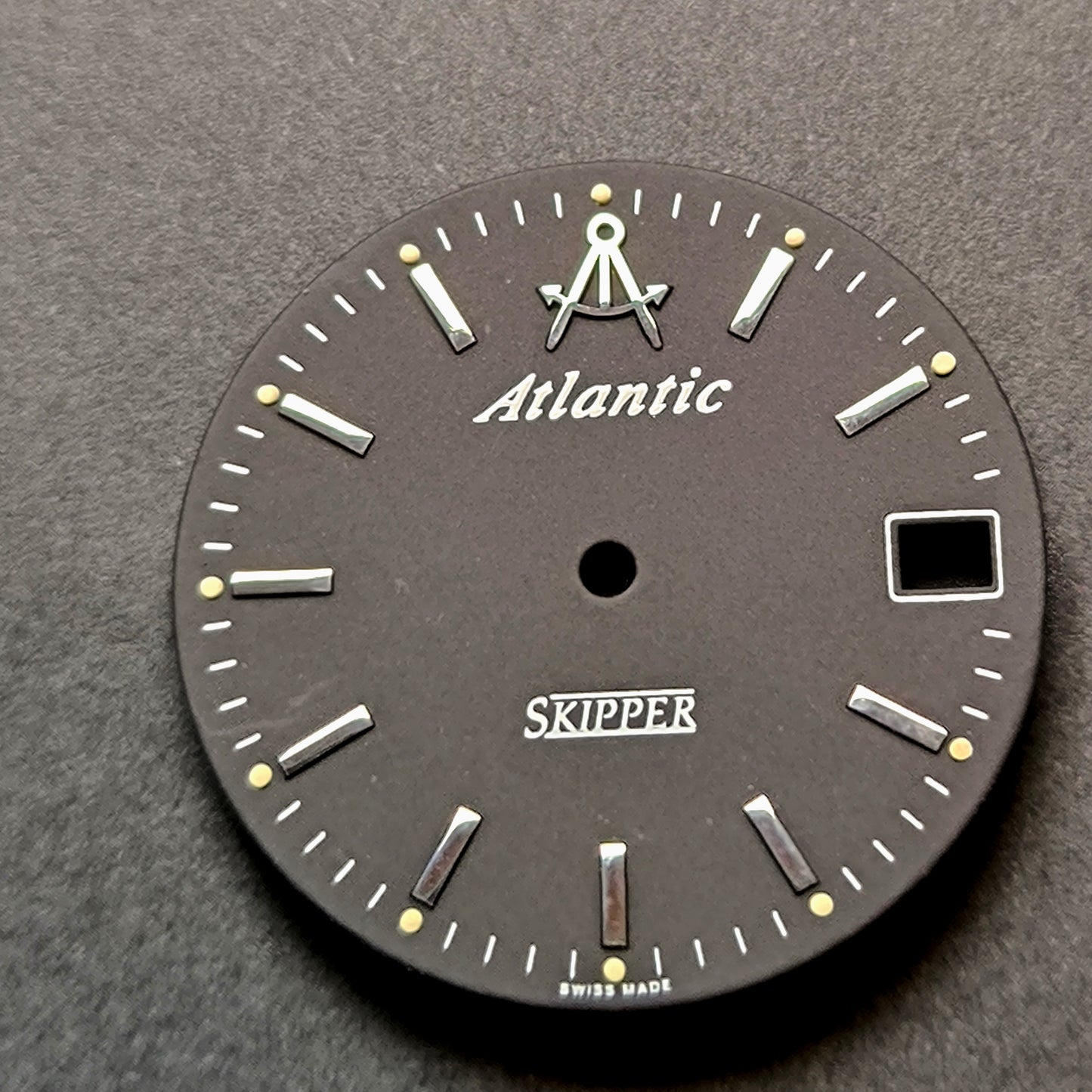 Atlantik SKIPPER - NOS - Zifferblatt - Schwarz/Weiß - D = 26,5mm - Eta Cal. 2824-2