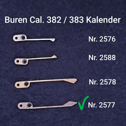 Buren NOS - Cal. 382-383 - Vollkalender - Part. 2577 - Schaltfeder - Spring