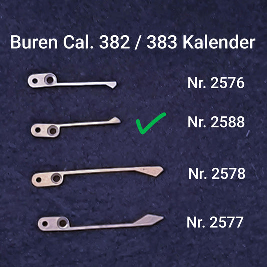 Buren NOS - Cal. 382-383 - Vollkalender - Part. 2588 - Schaltfeder - Spring