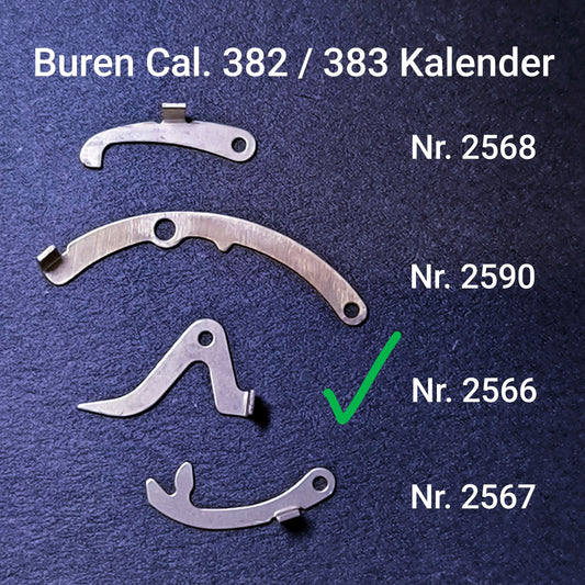 Buren NOS - Cal. 382-383 - Vollkalender - Part. 2566 - Hebel - Yoke