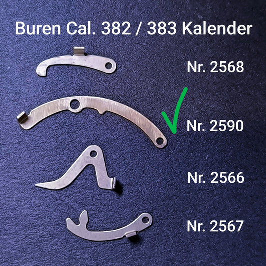 Buren NOS - Cal. 382-383 - Vollkalender - Part. 2590 - Hebel - Yoke