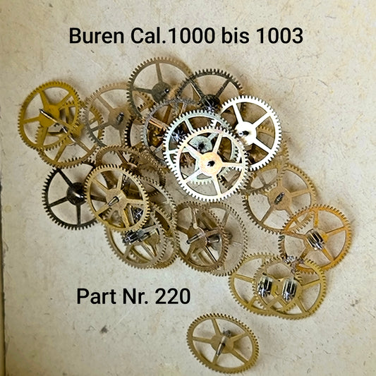Buren NOS - Cal. 1001 - 1002 - 1003 - Part. 220 - Sekundenrad - Fourth Wheel