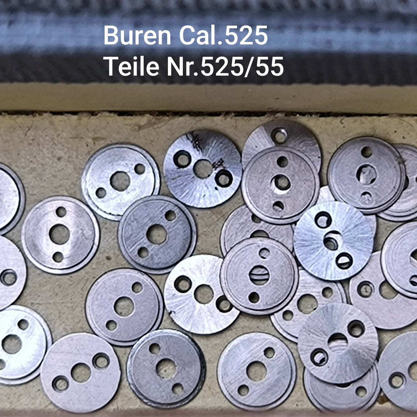 Buren Cal. 525 - Bumper - NOS - Buren Teile Nr. 55 - Kronrad Lagerplatte / Crown Wheel Center