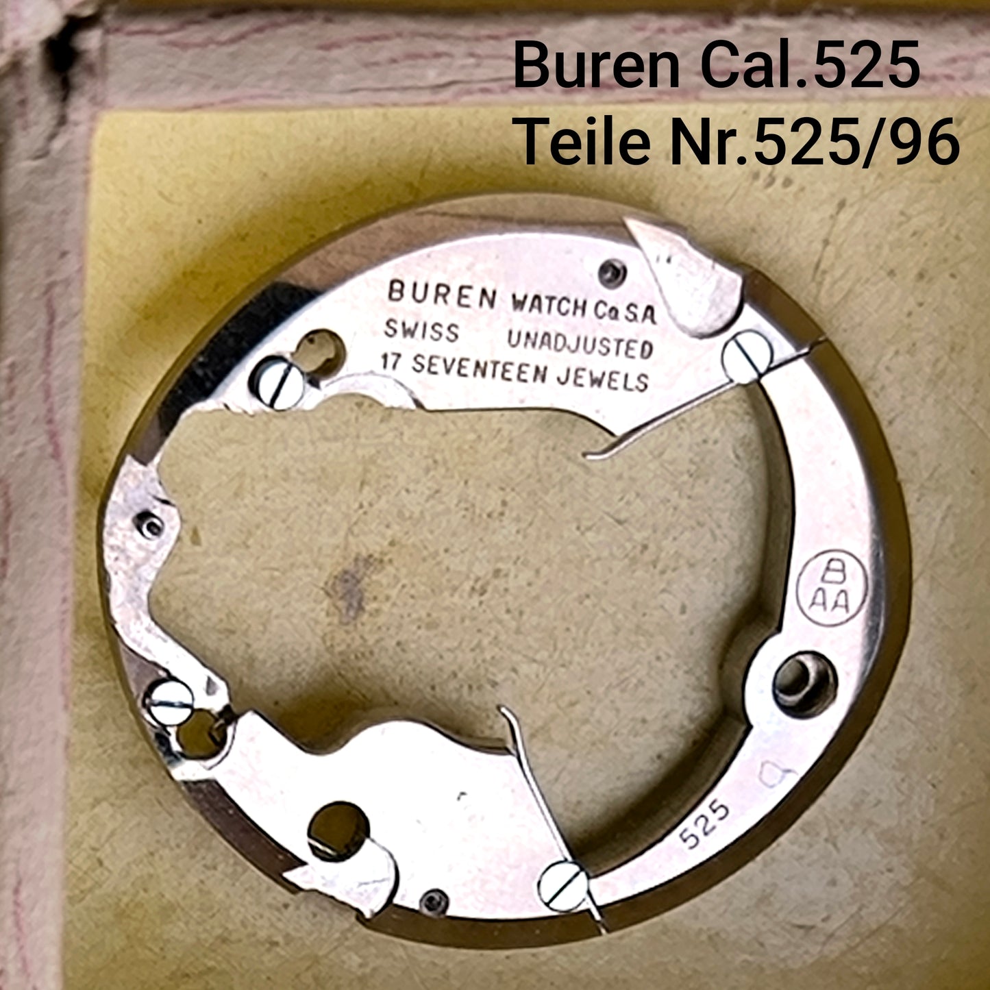 Buren Cal. 525 - Bumper - NOS - Buren Teile Nr. 96 - Pendelschwungmasse / Oscillating Weight