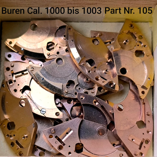 Buren NOS - Cal. 1000 - 1001 - 1002 - 1003 - Part. 105 - Federhausbrücke - Barrel Bridge