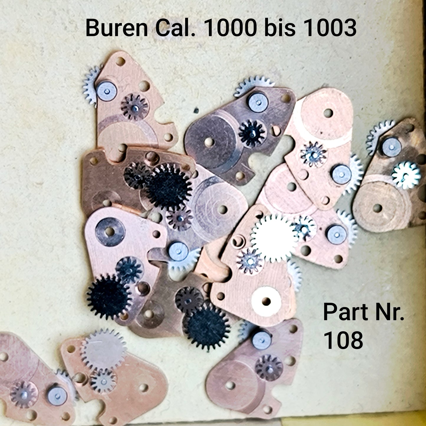 Buren NOS - Cal. 1000 - 1001 - 1002 - 1003 - Part. 108 - Kronradbrücke - Crown Wheel Bridge complete