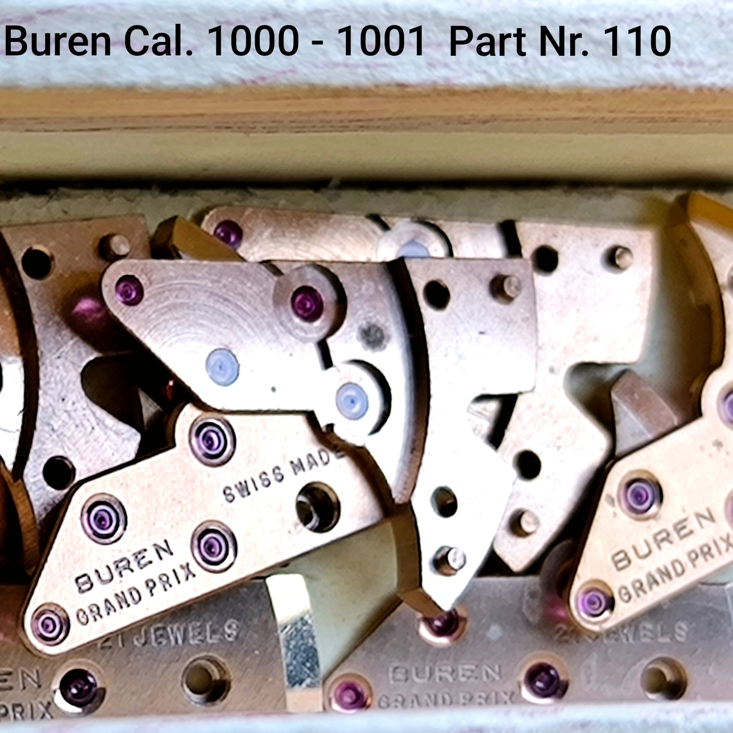 Buren NOS - Cal. 1000 - 1001 - 1002 - 1003 - Part. 110 - Räderwerkbrücke - Train Wheel Bridge