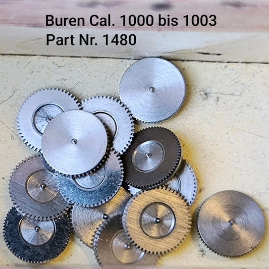Buren NOS - Cal. 1000 - 1001 - 1002 - 1003 - Part. 1480 - Spannrad - Winding up Wheel