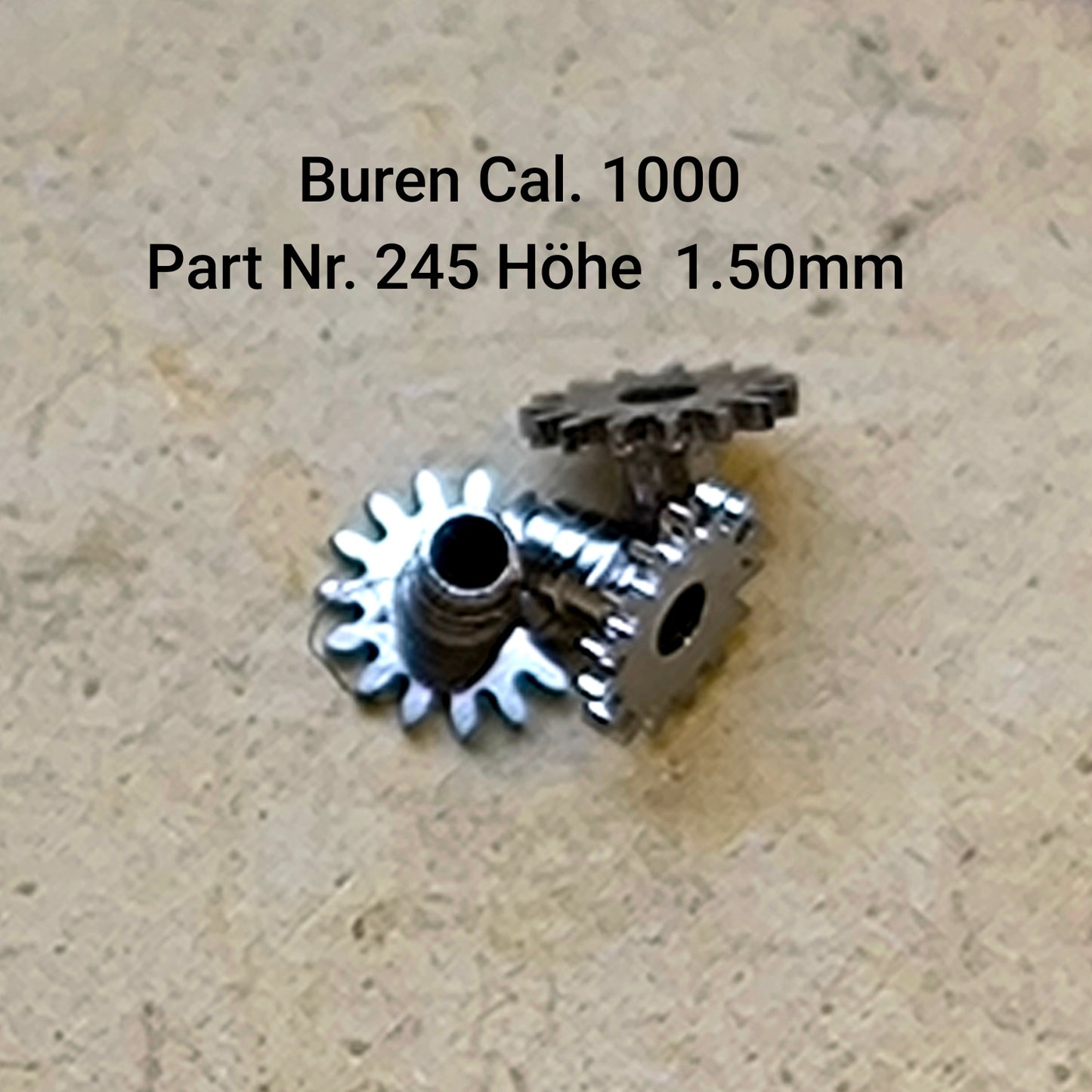 Buren NOS - Cal. 1000 - 1001 - 1002 - 1003 - Part. 245 - Gesamthöhe / Total height = 1.50mm - Viertelrohr durchbohrt - Cannon Pinion for Sweep Second