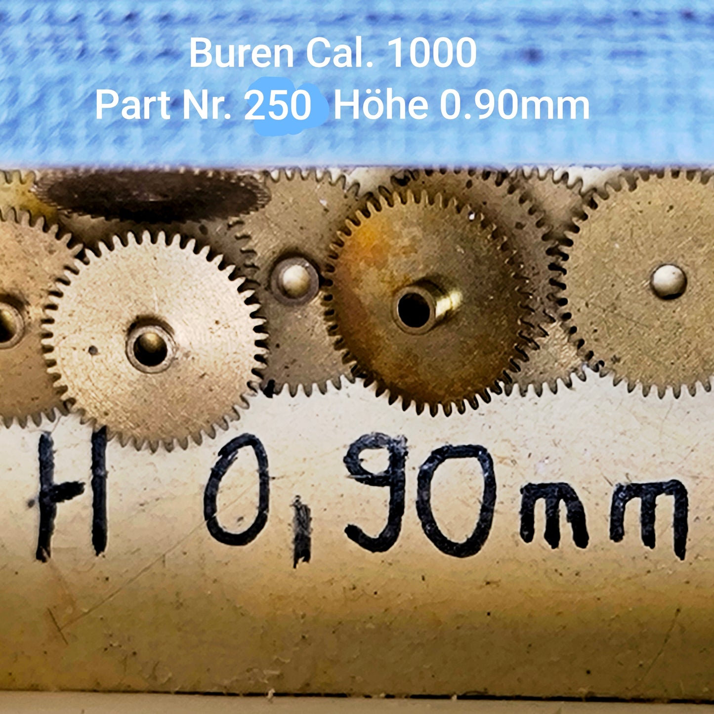 Buren NOS - Cal. 1000 - 1001 - 1002 - 1003 - Part. 250 - Gesamthöhe / Total Height 0.90mm - Stundenrad - Hour Wheel