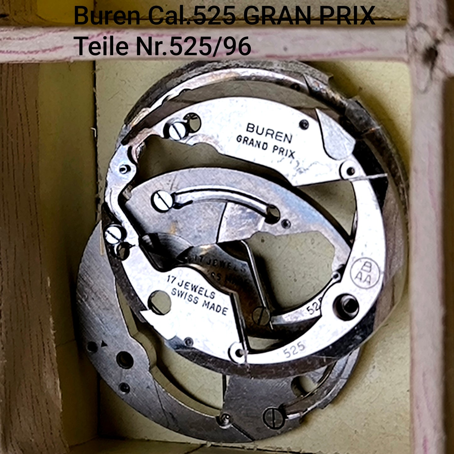 Buren Cal. 525 - Bumper - NOS - Buren GRAND PRIX Teile Nr. 96 - Pendelschwungmasse / Oscillating Weight