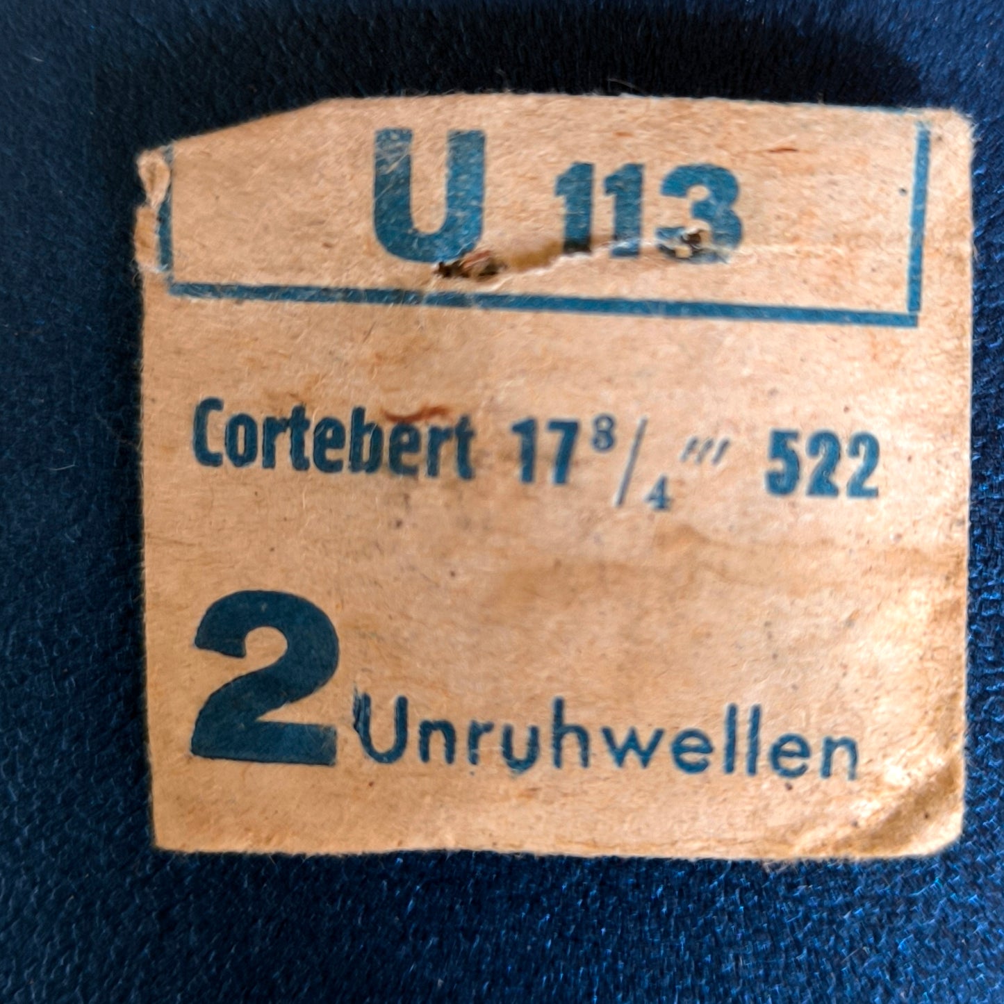 Cortebert - Cal. 522 - Unruhwelle / Balance Staff - NOS - Vintage - Part Nr. 723