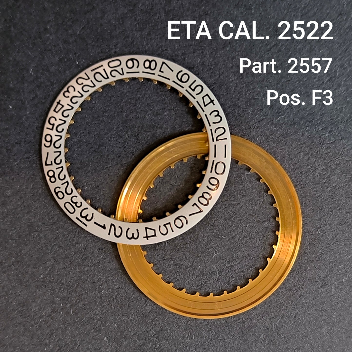 ETA Cal. 2522 - Datumscheibe / Date Disc - Pos. 3 - Part. Nr. 2557 - NOS - Vintage