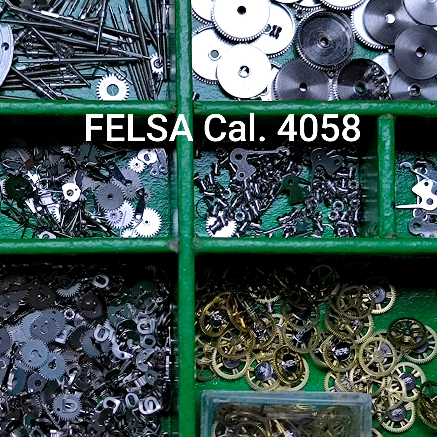 FELSA Cal. 4058 - Grundplatine / Plate - vernickelt - Part. 100 - NOS - Vintage